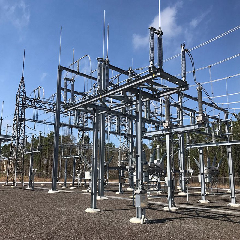 変電所の鉄骨構造